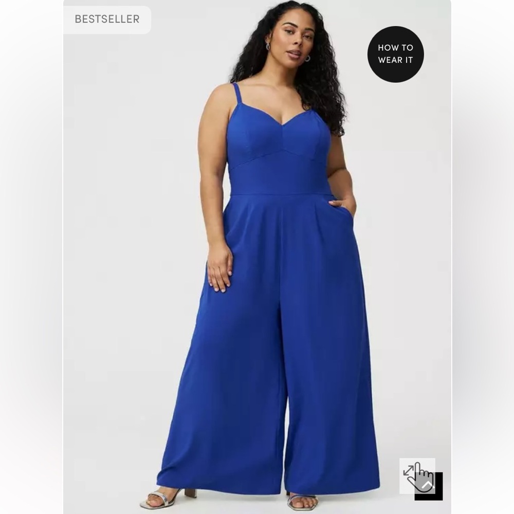 Torrid Studio Crepe Wide Leg Jumpsuit